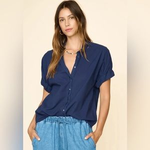 XiRENA Navy Button Down Shirt